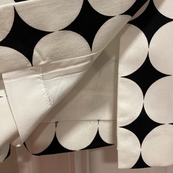 NWOT - Kasper White & Black Large Polka Dot Fully Lined Straight Skirt - Sz 12P - Picture 12 of 13